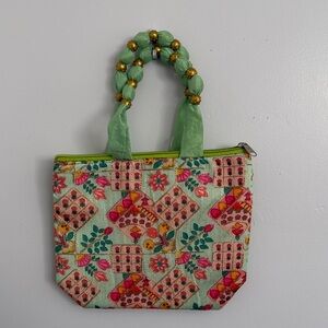 Embroidered Green Bag